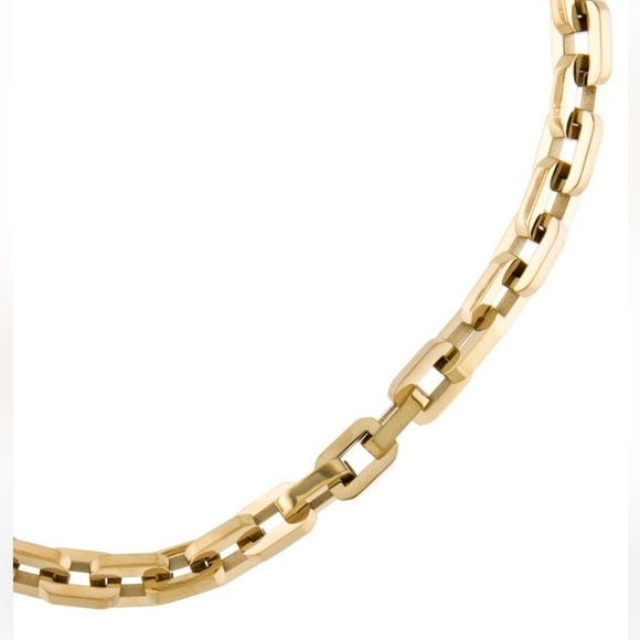 Eddie Borgo 12K Gold Plated Supra Link Polished Collar Chain Necklace New - Picture 10 of 10